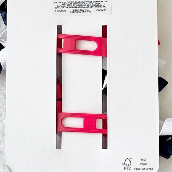 Gymboree Girls Parisian Chic Dog Curly Hair Clip Blue/Red/White NWT OS - Picture 2 of 2